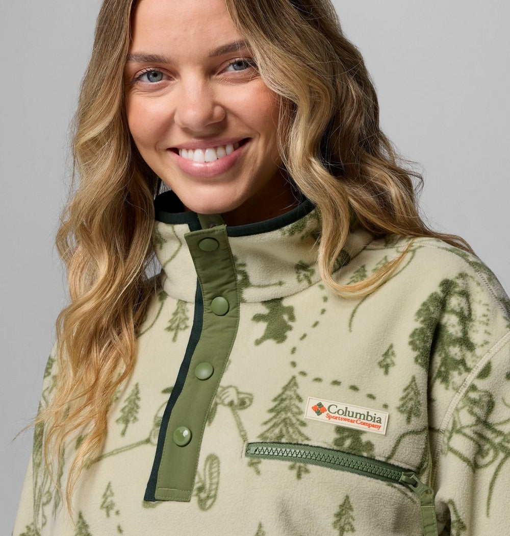 Women's Printed Half-Snap Fleece Pullover