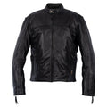 Men's Buffalo Leather Thermal Motorcycle Jacket - Black