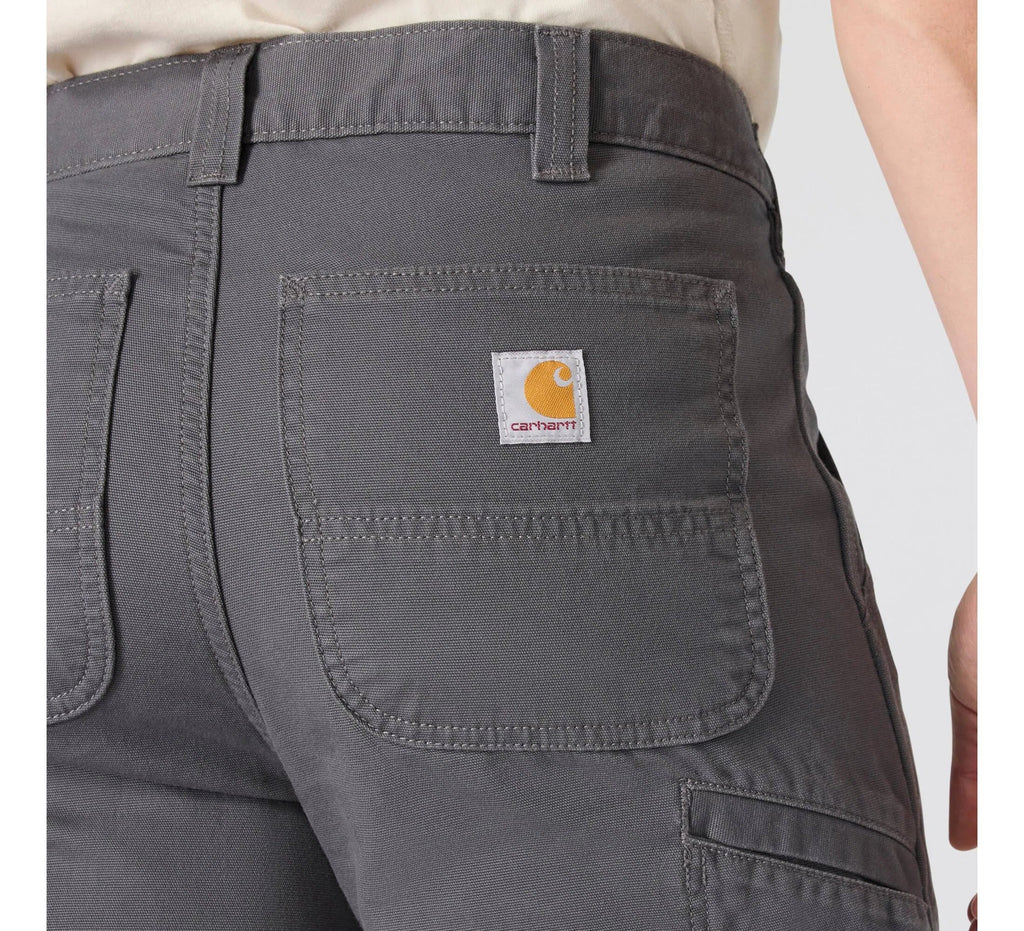 Relaxed Straight Fleece-Lined Work Pants - Gray