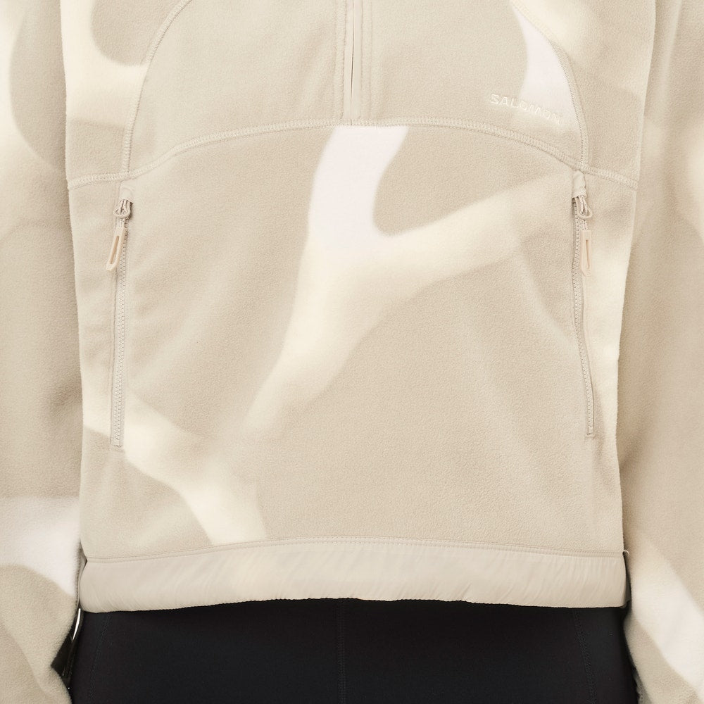 Women's Cropped Half-Zip Fleece Pullover