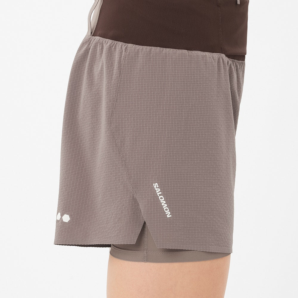Women's 5-Inch 2-In-1 Trail Shorts - Burnt Umber