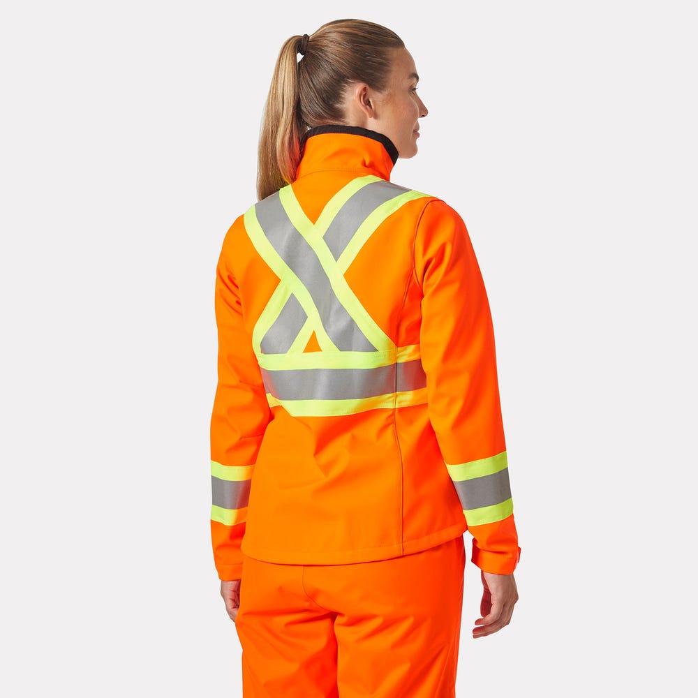 Women's High-Visibility Softshell Work Jacket - Yellow