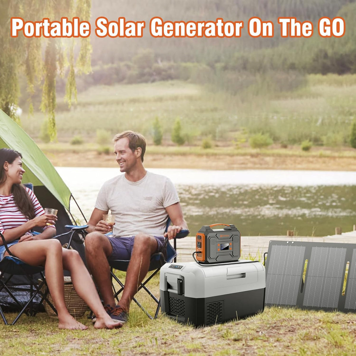 ZeroKor 300W Portable Power Station Bundle With 60W Solar Panel And 120W Power Bank