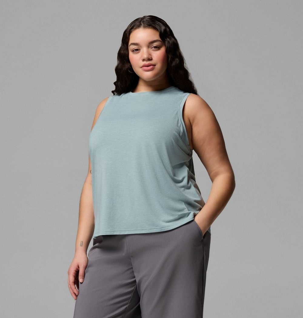 Women's Plus UPF 50 Stretch Tank - Grey