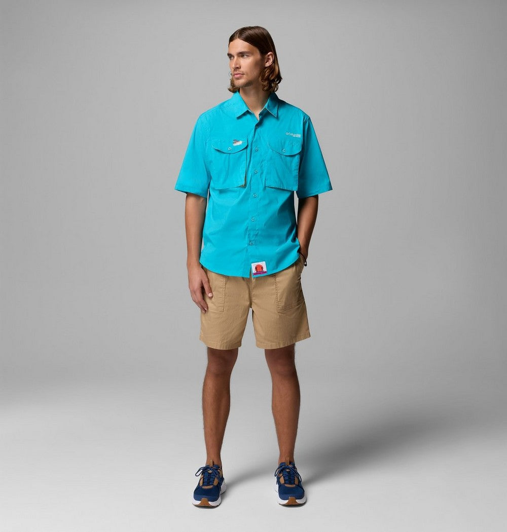 Men's Short Sleeve Fishing Shirt - Teal