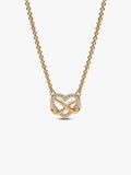 Infinity Heart Pendant Necklace - Gold