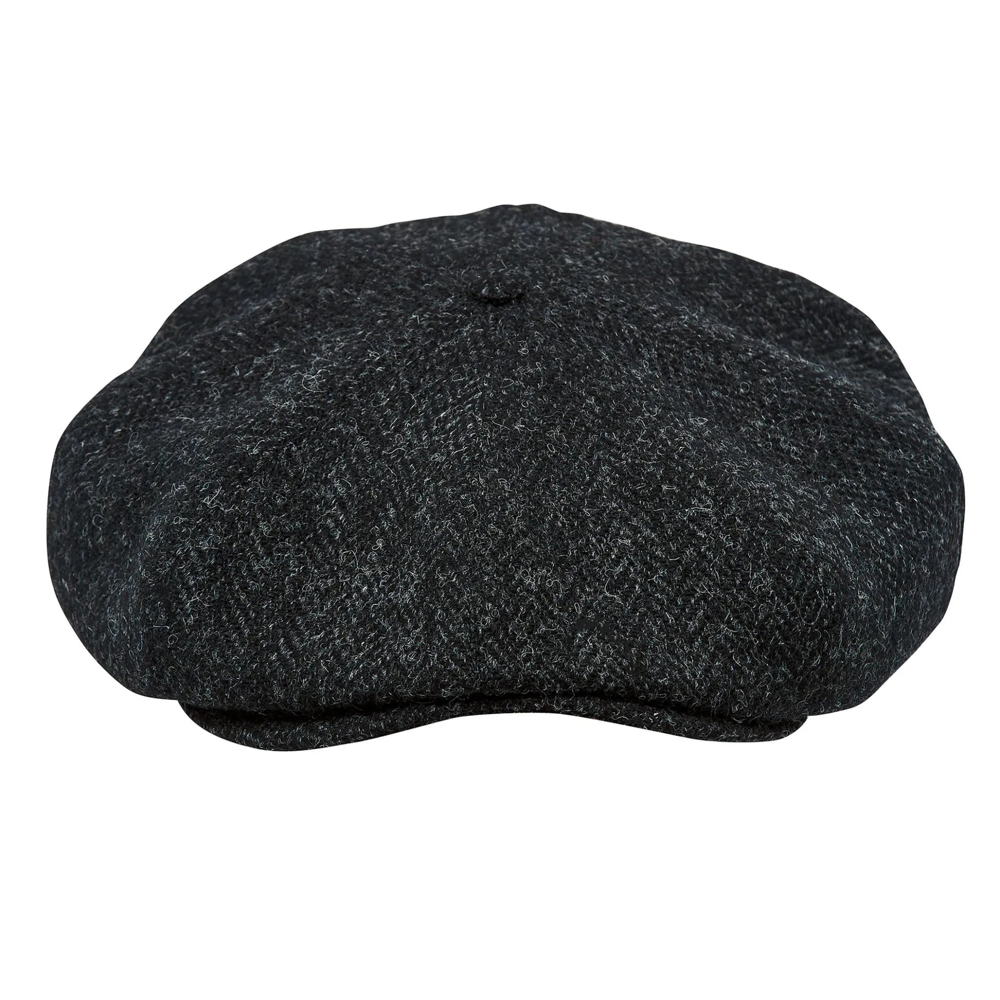 Birmingham Genuine Scottish Herringbone Tweed 8 Panels Man Cap Wool Large Crown Beige