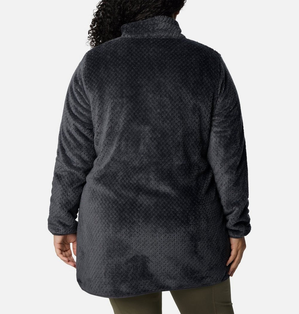 Women's Plus Long Full-Zip Fleece Jacket - Blue