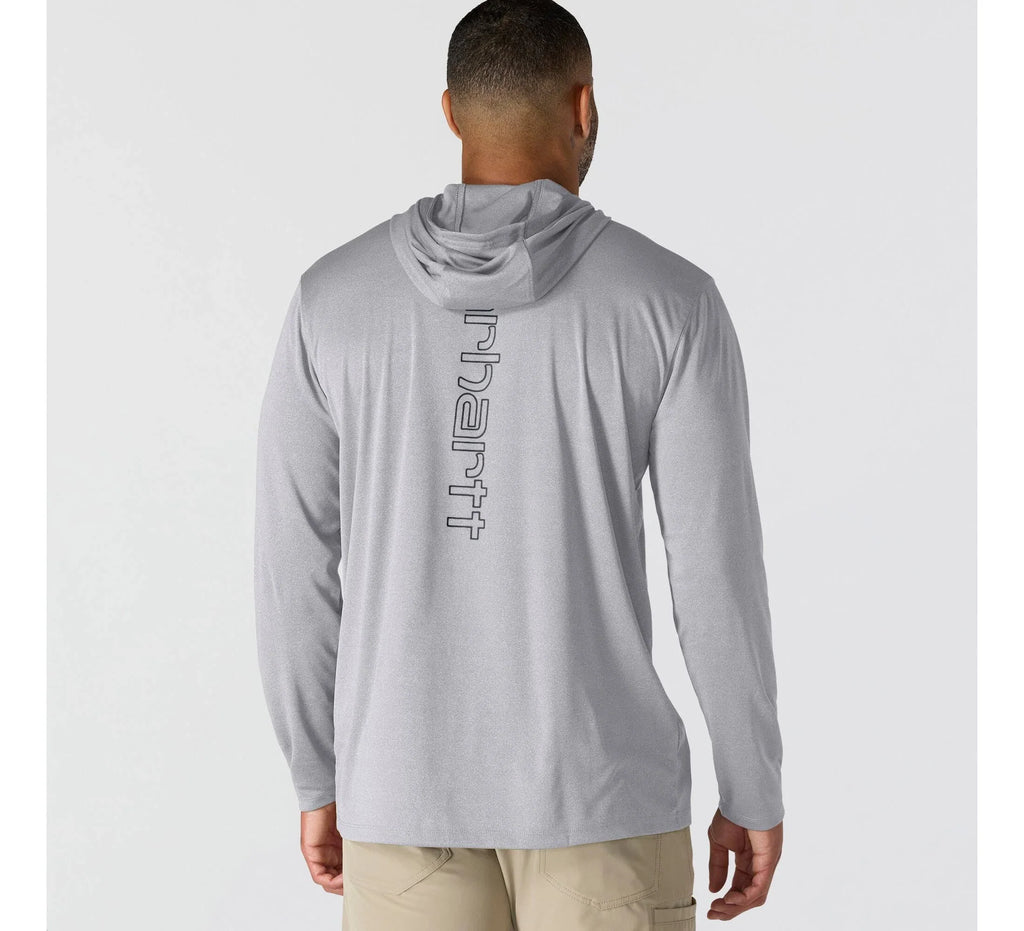Men's UPF Hooded Long Sleeve Shirt - Steel