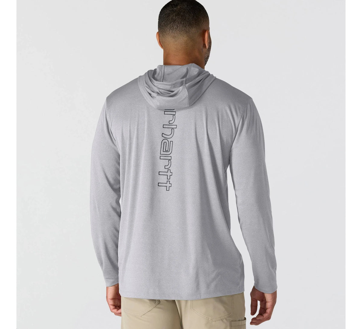 Men's UPF Hooded Long Sleeve Shirt - Steel