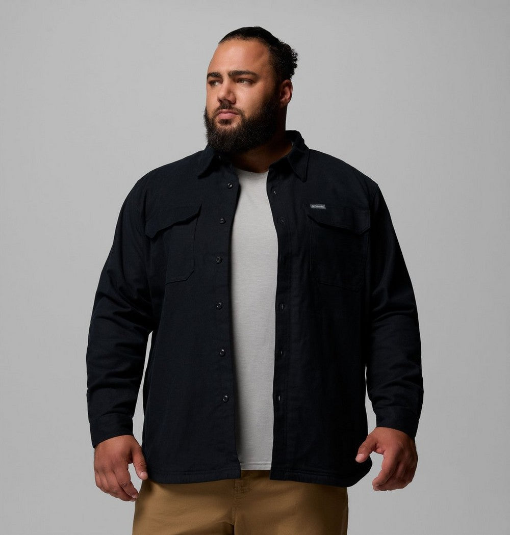 Men's Big Fleece-Lined Shirt Jacket - Blue