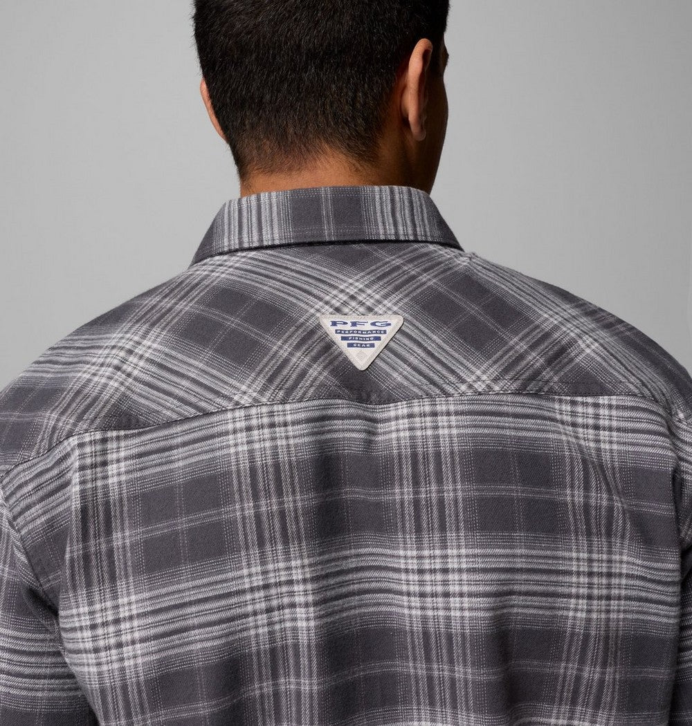 Men's Stretch Cotton Fishing Flannel Shirt - Blue