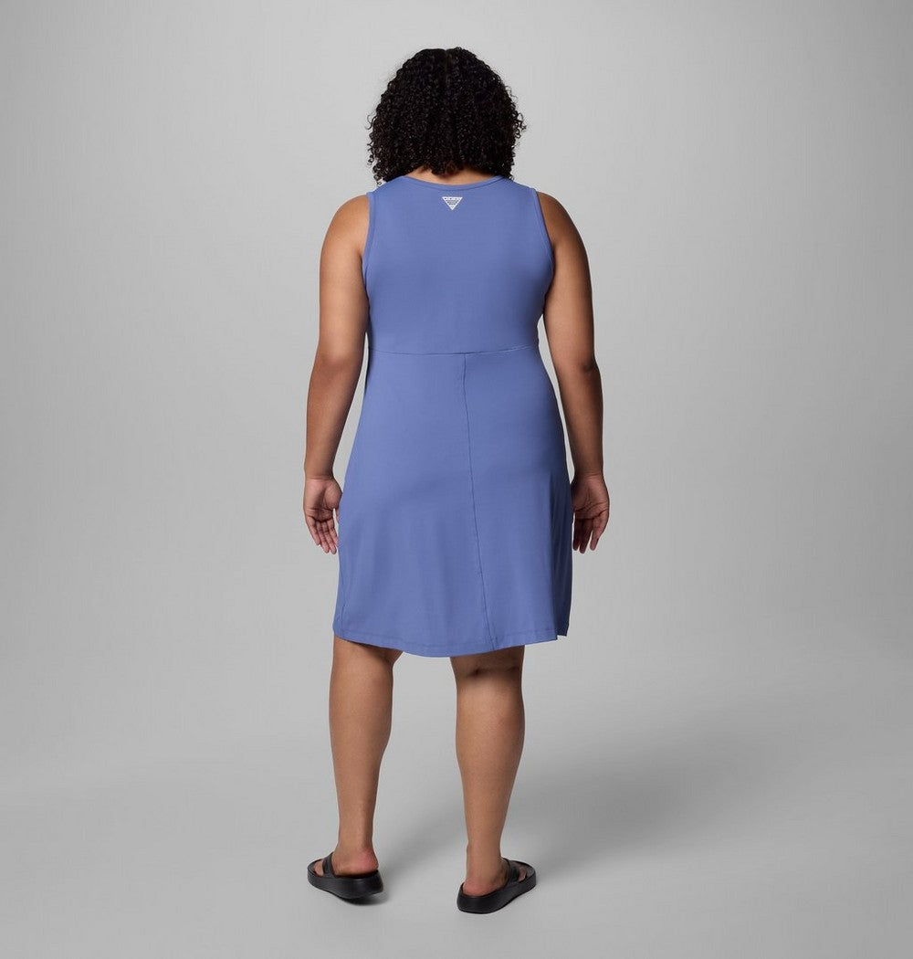 Women's Plus UPF 50 Tank Dress - Blue Print