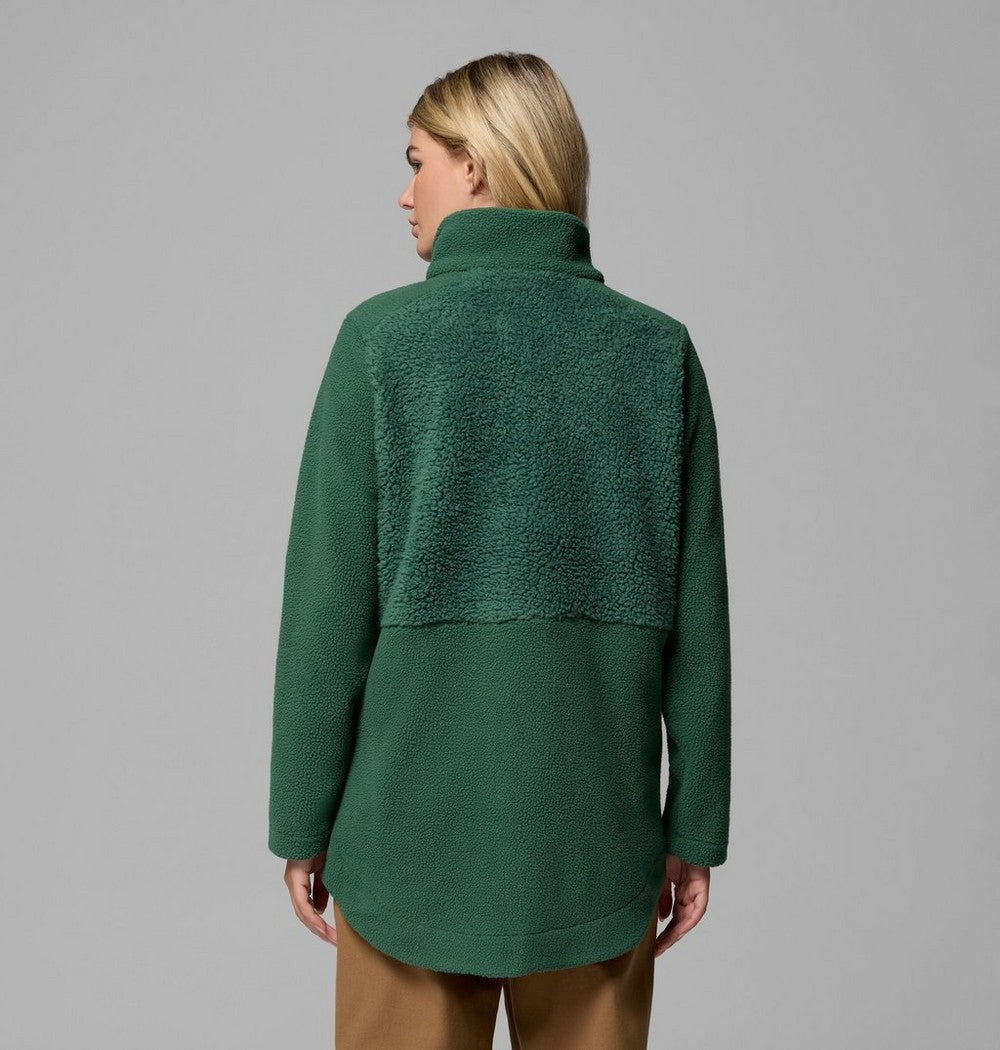 Women's Long Sherpa Full-Zip Fleece Jacket