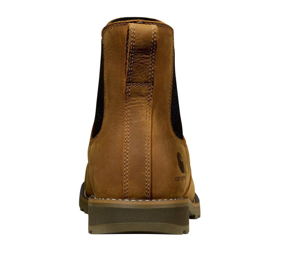 Water-Resistant Steel Toe Chelsea Work Boot - Brown