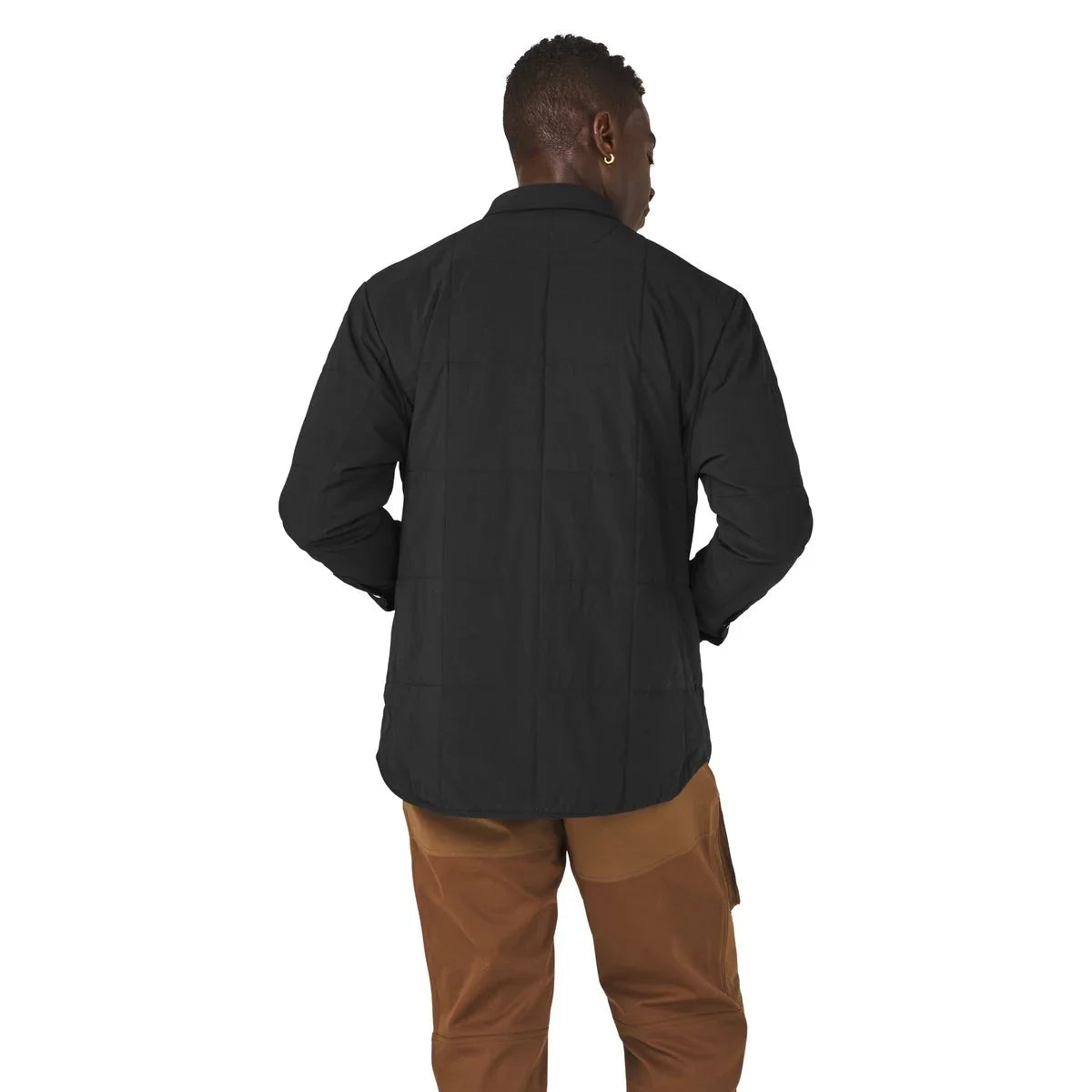 Men's Insulated Snap-Front Shirt Jacket - Black