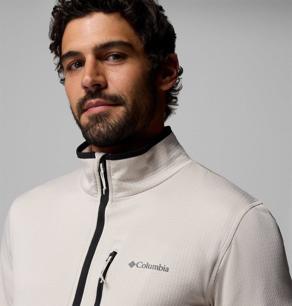 Men's Tall Grid Fleece Full-Zip Jacket - Gray