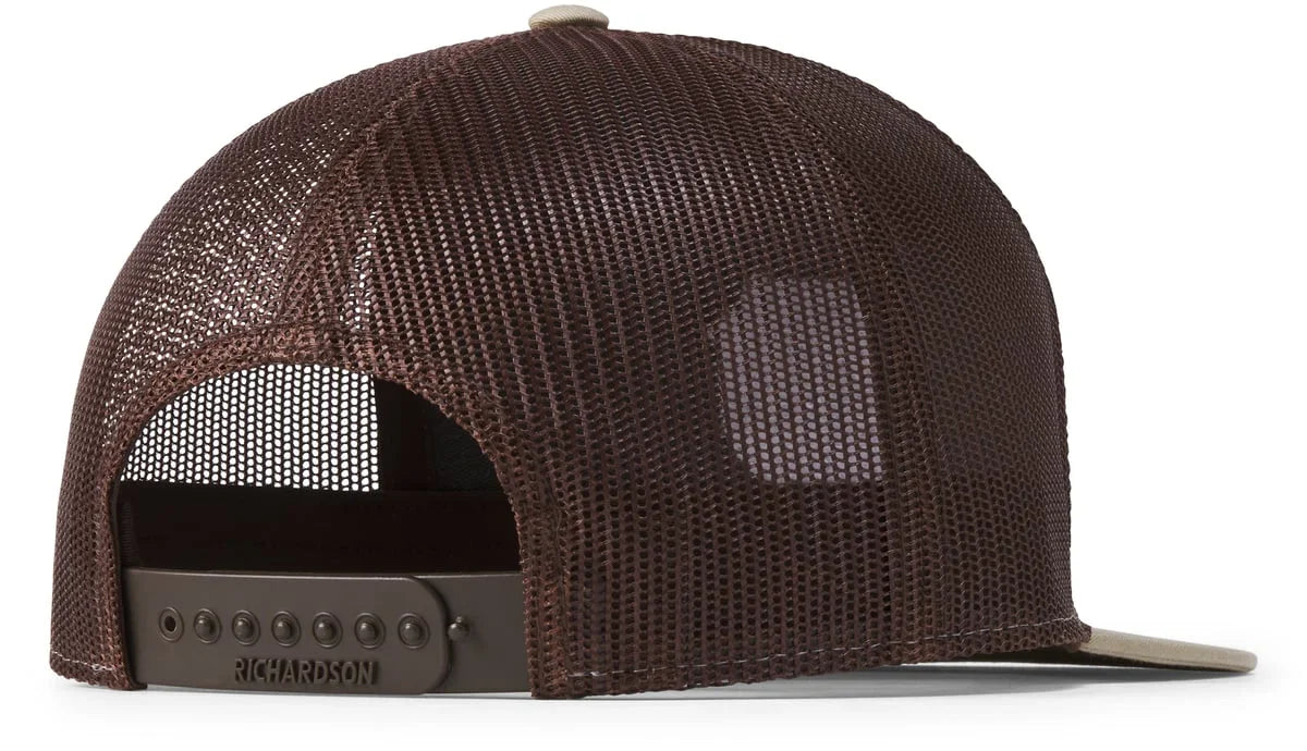 Seven-Panel Mesh Trucker Cap - Khaki/Brown