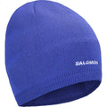 Unisex Fleece-Lined Knit Beanie - Blue