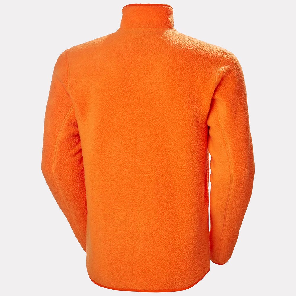 Recycled Pile Fleece Jacket - Dark Orange