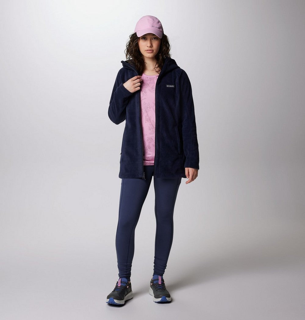 Women's Long Fleece Hoodie - Pink