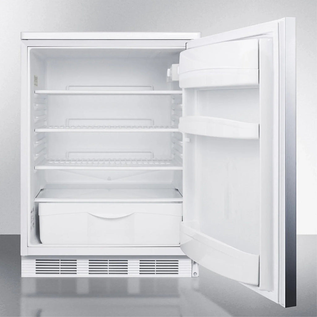 Summit Appliance Built-In Undercounter All-Refrigerator, 33.5 x 23.63 x 23.5 in, White Cabinet