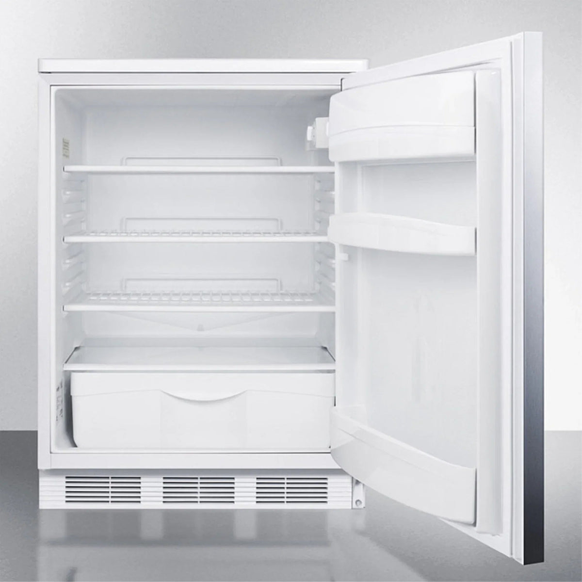 Summit Appliance Built-In Undercounter All-Refrigerator, 33.5 x 23.63 x 23.5 in, White Cabinet