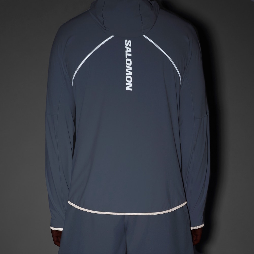 Men's Half-Zip Running Hoodie - Tan