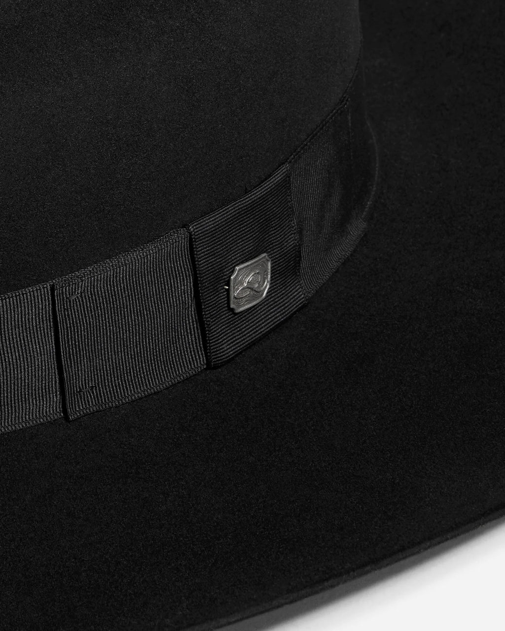 Lloyd's Long Rectangle Cattleman Crown Black Cowboy Hat
