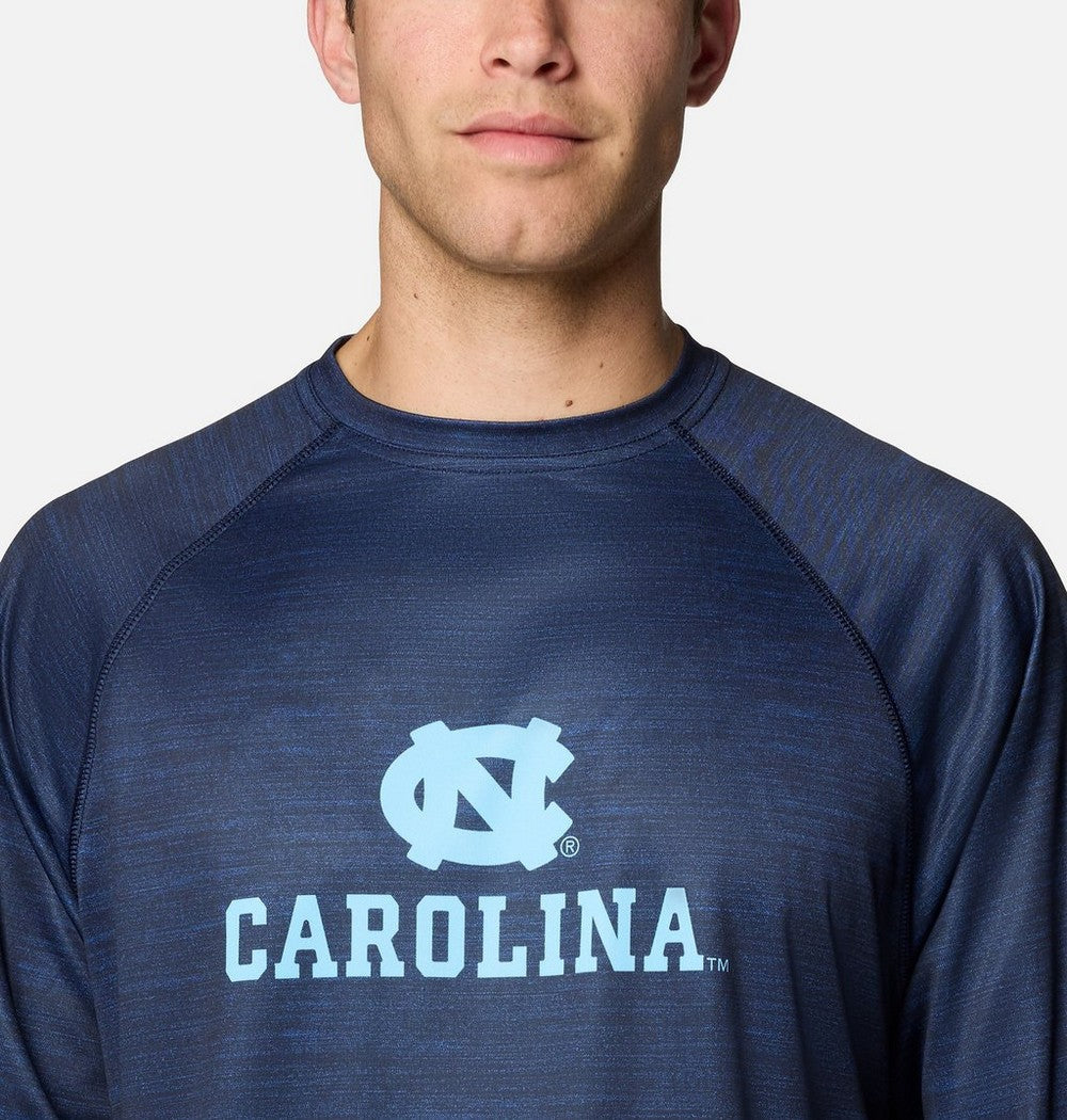 Men's Heather Long-Sleeve Team Logo Shirt - Light Blue