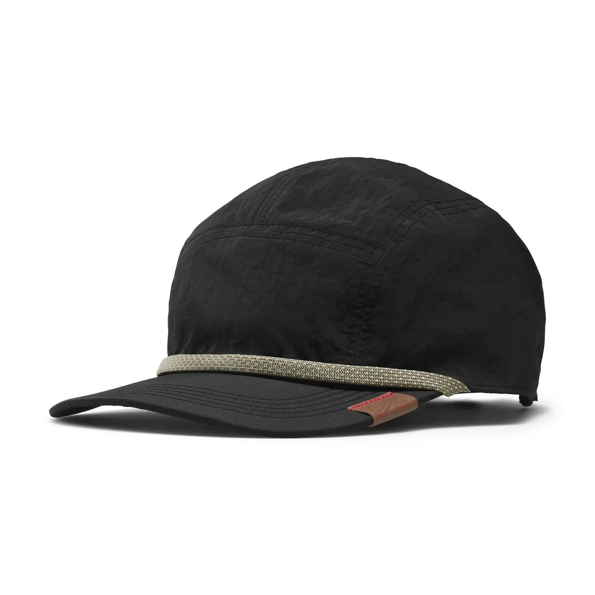 Waterproof Crushable Five-Panel Cap - Black