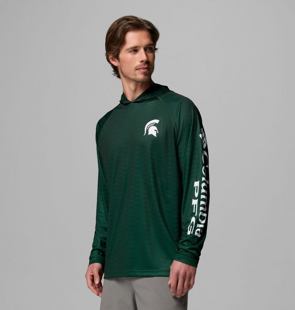 Men's UPF 50 Team Logo Sun Hoodie - Green