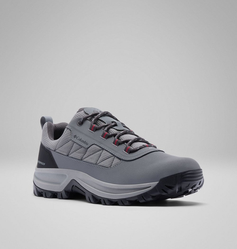 Men's Waterproof Low Hiking Shoe - Gray Red