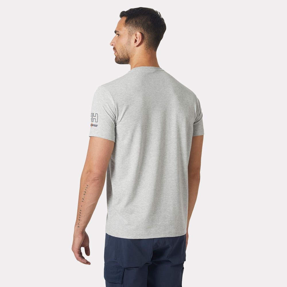 Cotton Stretch Work T-Shirt - Gray