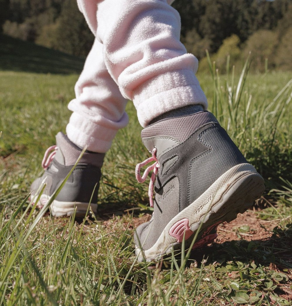 Big Kids' Suede Trail Hiking Boot - Black Red