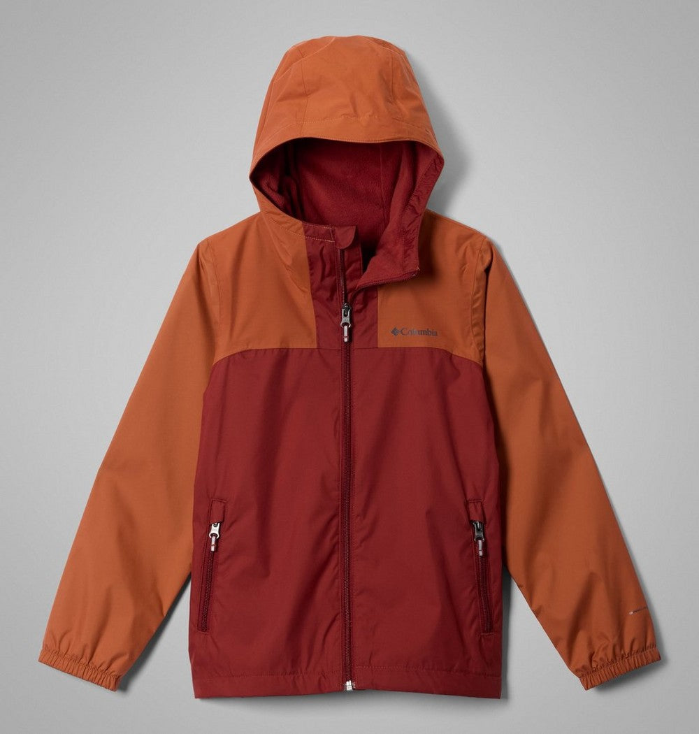 Boys' Fleece-Lined Rain Jacket - Red