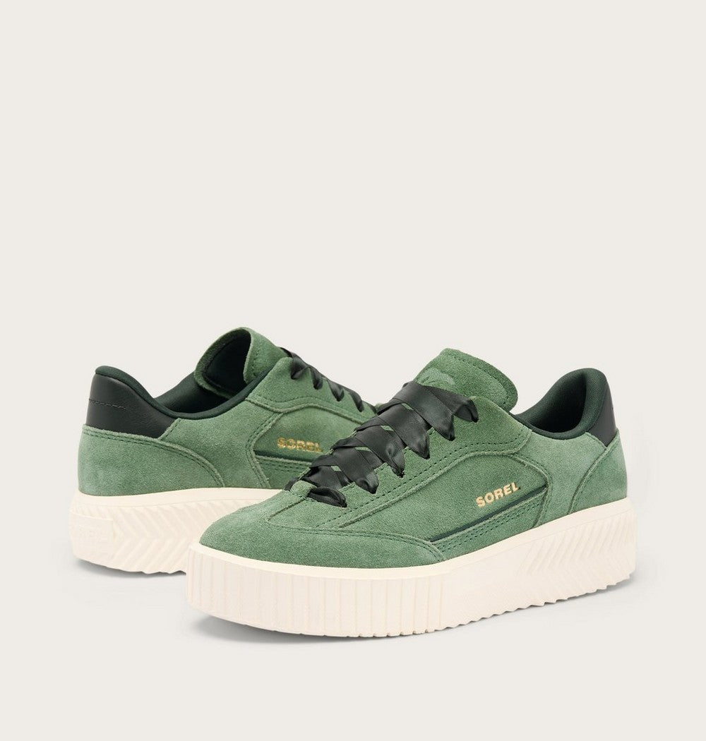 Women's T-Toe Leather Sneaker - Green