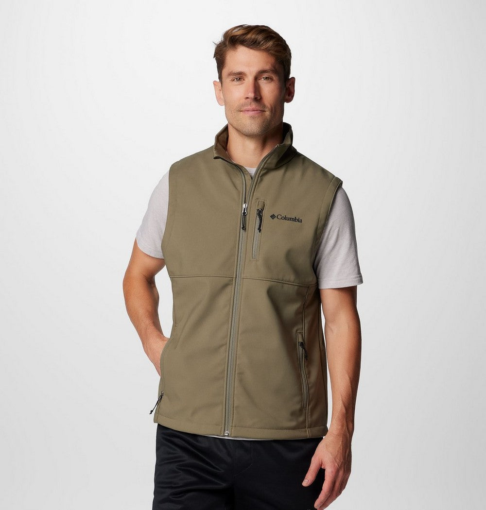 Men's Wind-Resistant Softshell Vest - Gray
