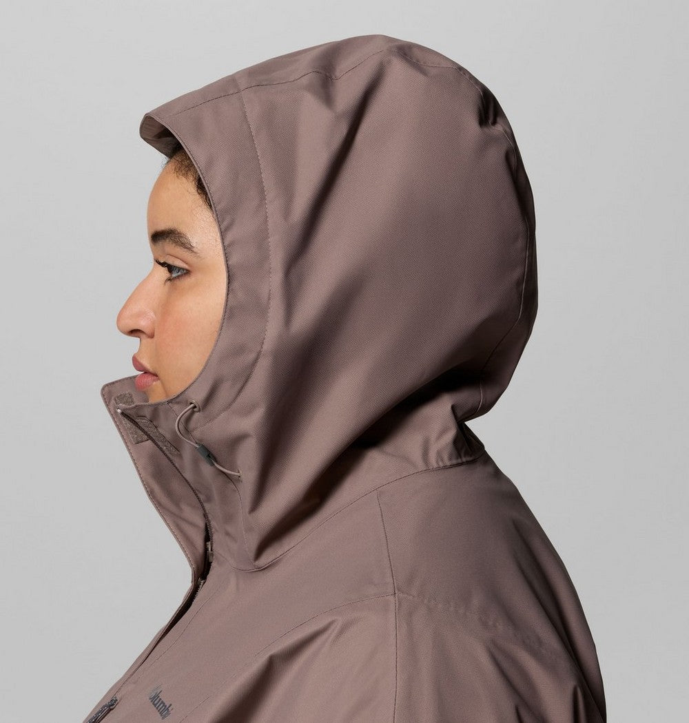 Women's Plus Size Waterproof Rain Jacket - Navy