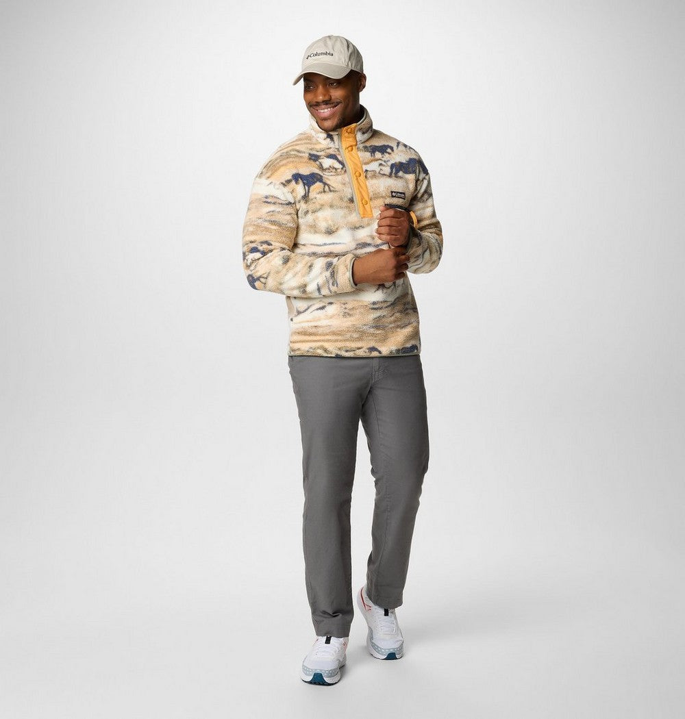 Men's Printed Half-Snap Fleece Pullover