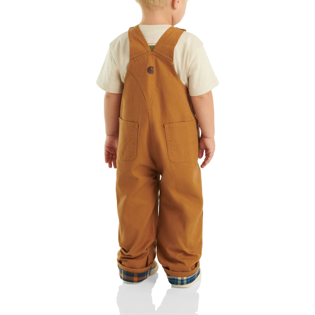 Baby & Toddler Flannel-Lined Bib Overalls - Brown