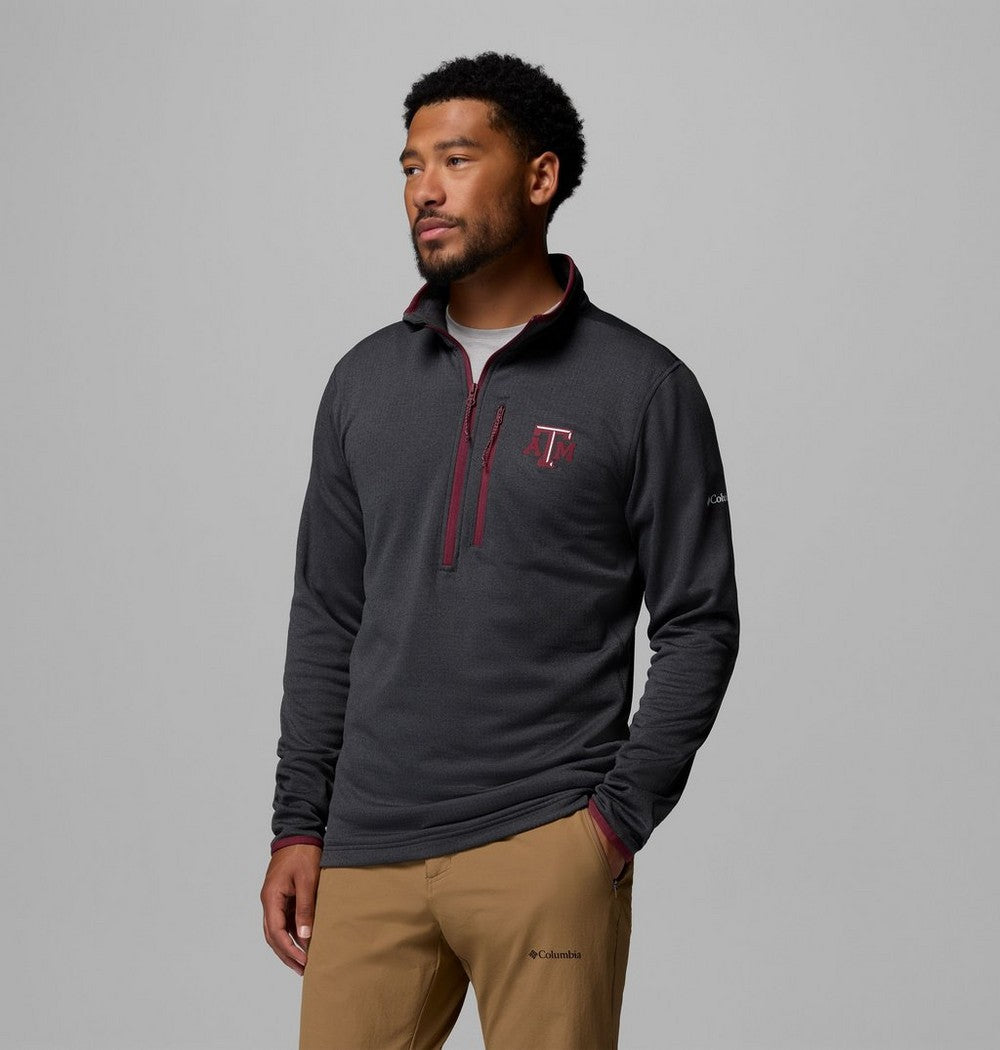 Men's Grid Fleece Half-Zip Pullover - Black