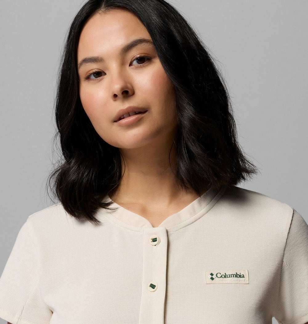 Women's Cropped Button-Front Knit Shirt - Green