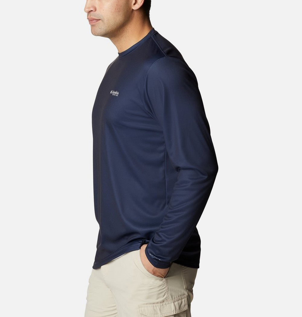 Men's Long Sleeve Fishing Shirt - Blue Navy