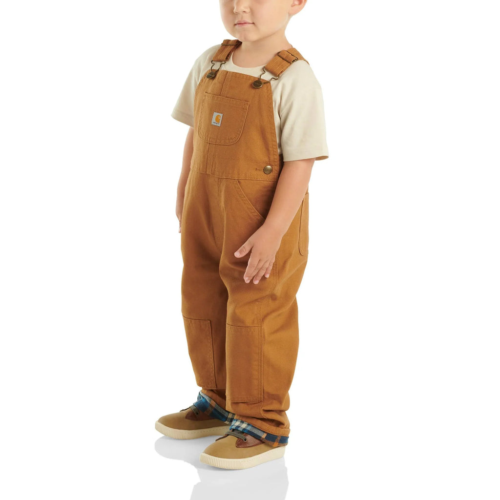 Baby & Toddler Flannel-Lined Bib Overalls - Brown