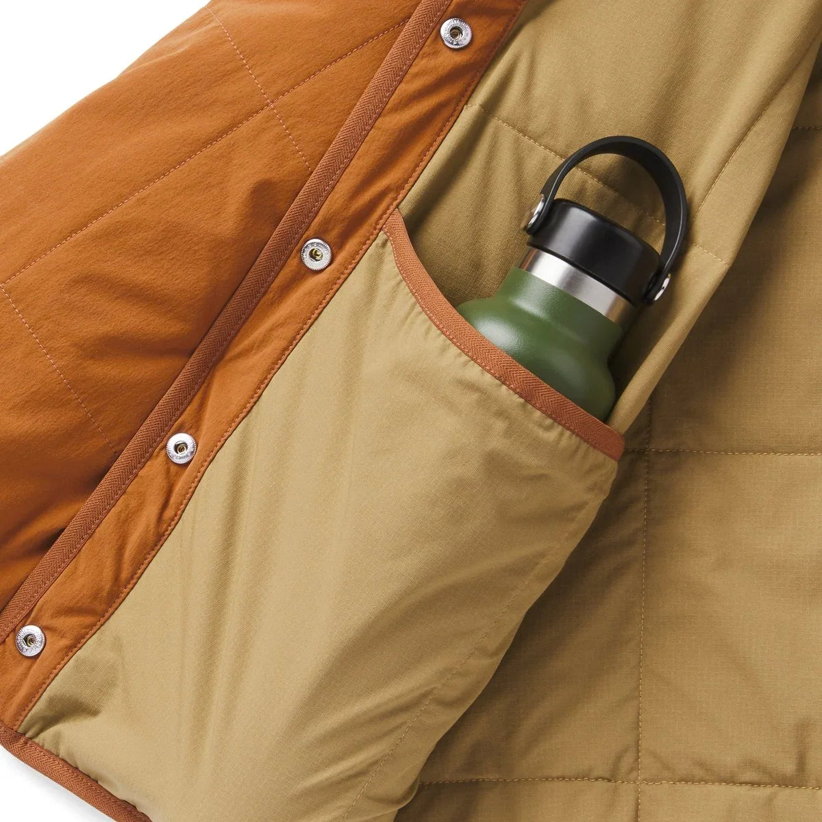 Insulated Snap-Front Shirt Jacket - Ginger