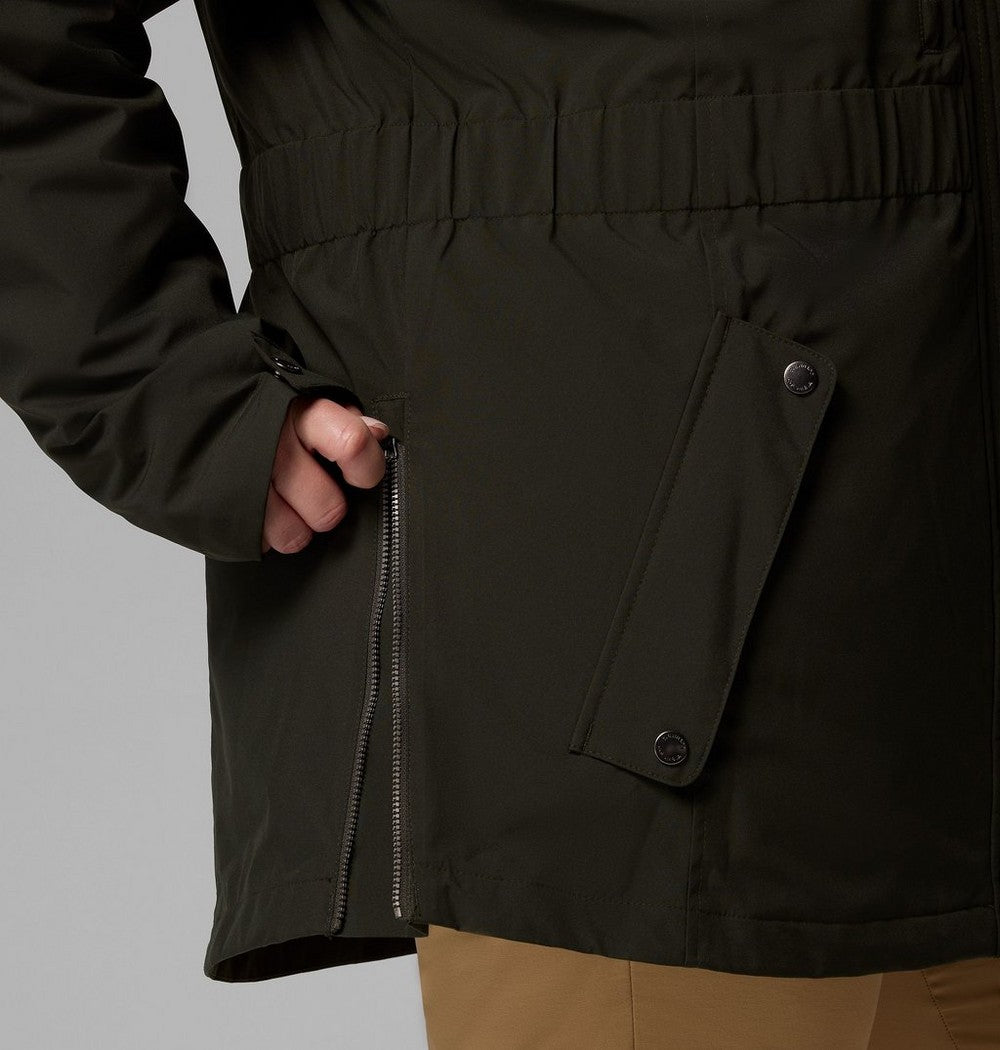 Women's Plus 3-In-1 Hooded Winter Jacket - Green