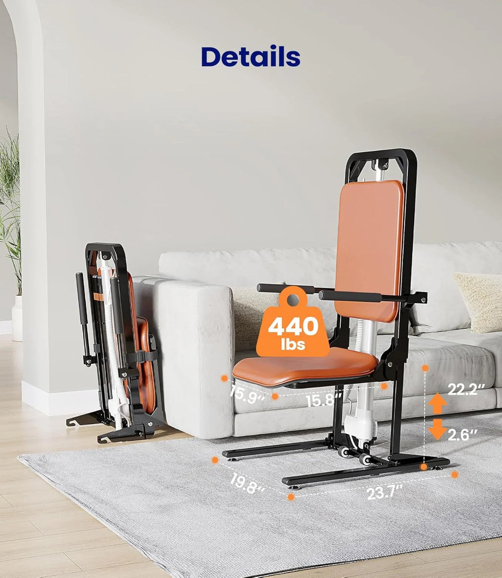 MAIDeSITe Electric Floor Lift Chair, 200 kg Load Capacity, Brown, 78 cm x 48 cm x 31 cm