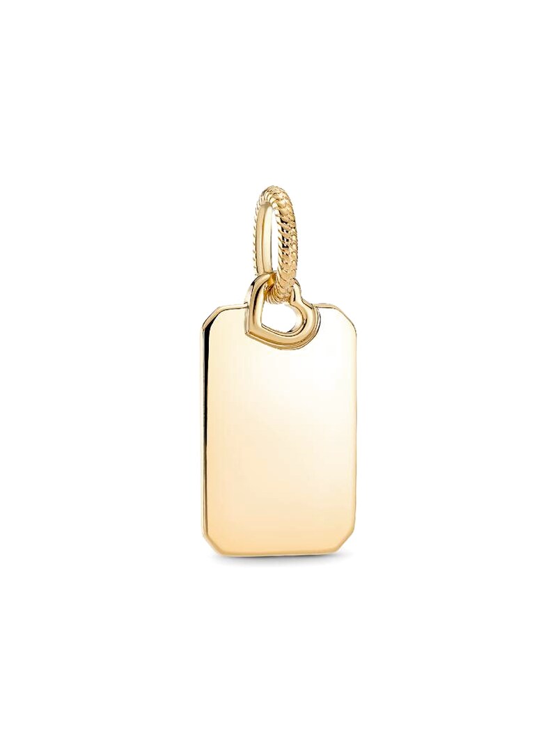 Gold Tone Family Charm Engravable Necklace Set