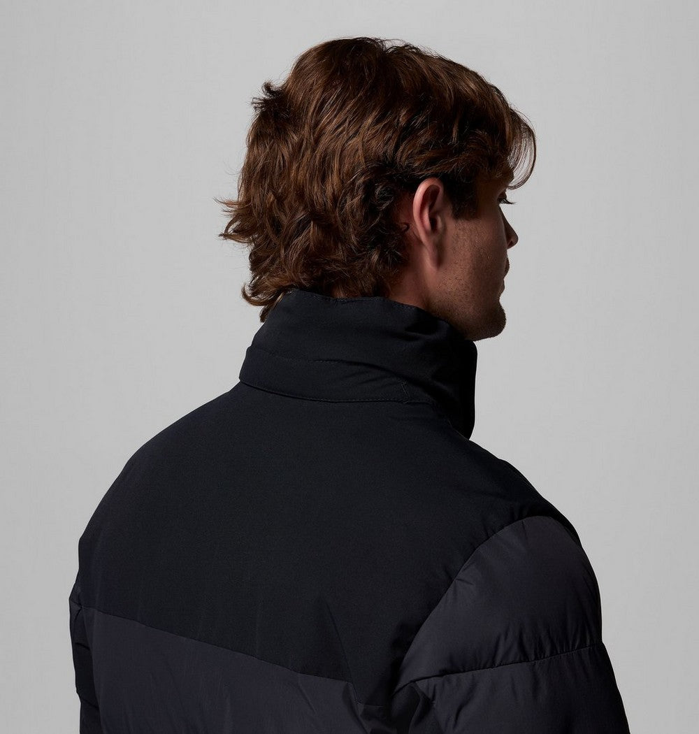 Men's Hooded Insulated Parka - Brown Black